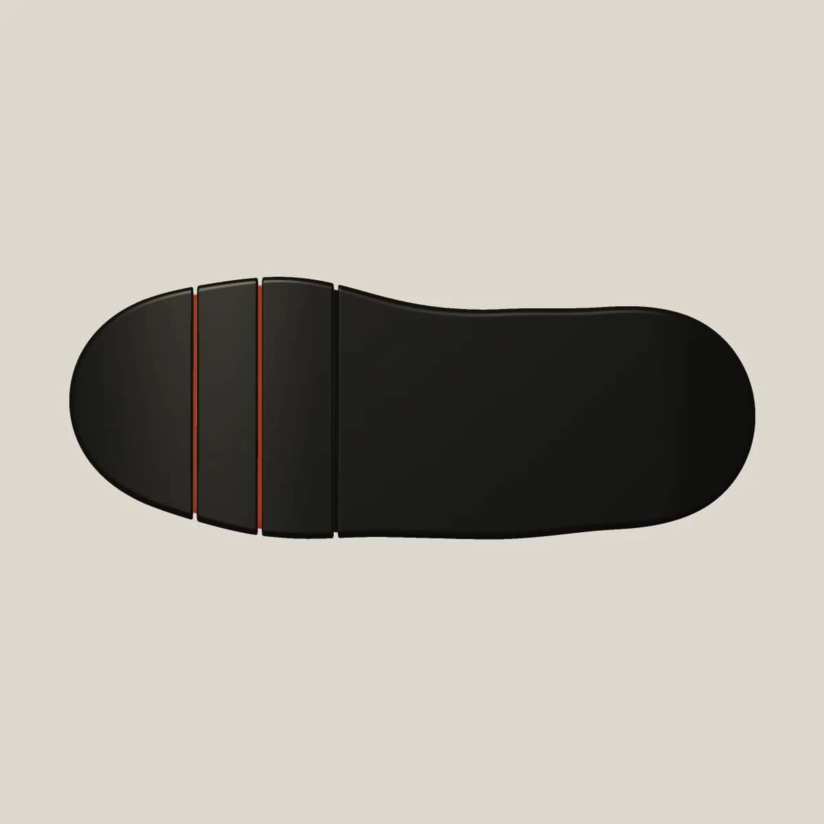 The A-01 outsole from below, with flex grooves across the forefoot.