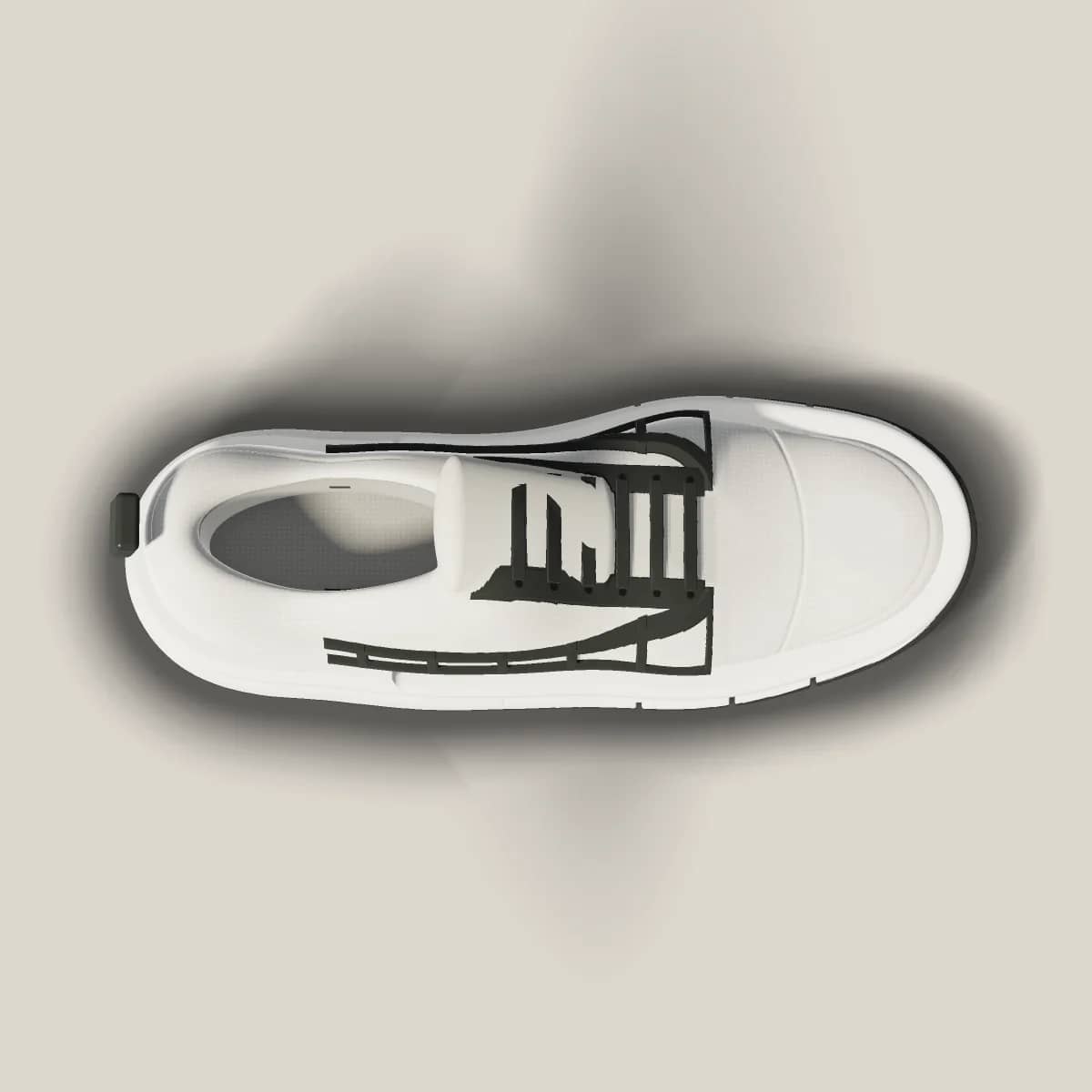 A-02 Relay in Bone/Graphite, top view