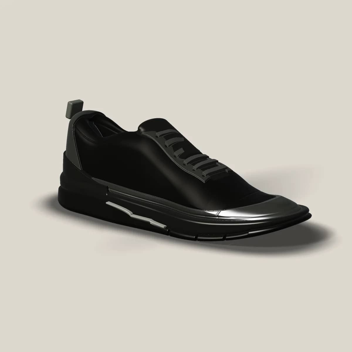 A-08 Night in Black/Reflective, three-quarter view