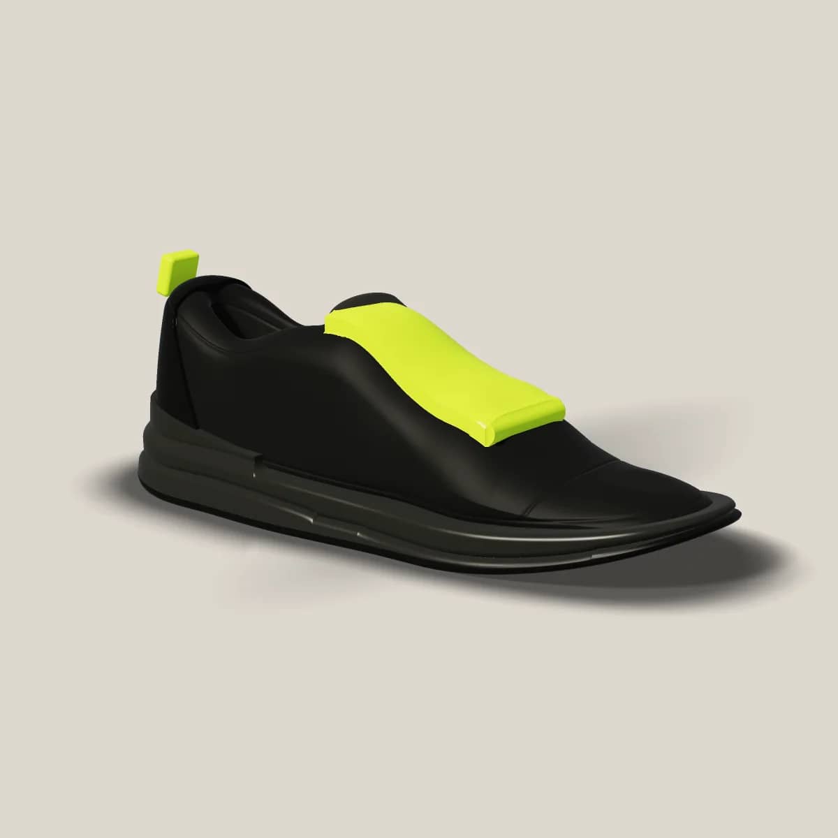 Fold in Carbon/Lime, three-quarter view
