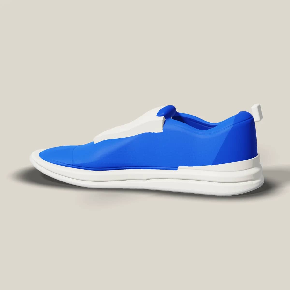 S-06 Fold in Cobalt/Bone, heel view